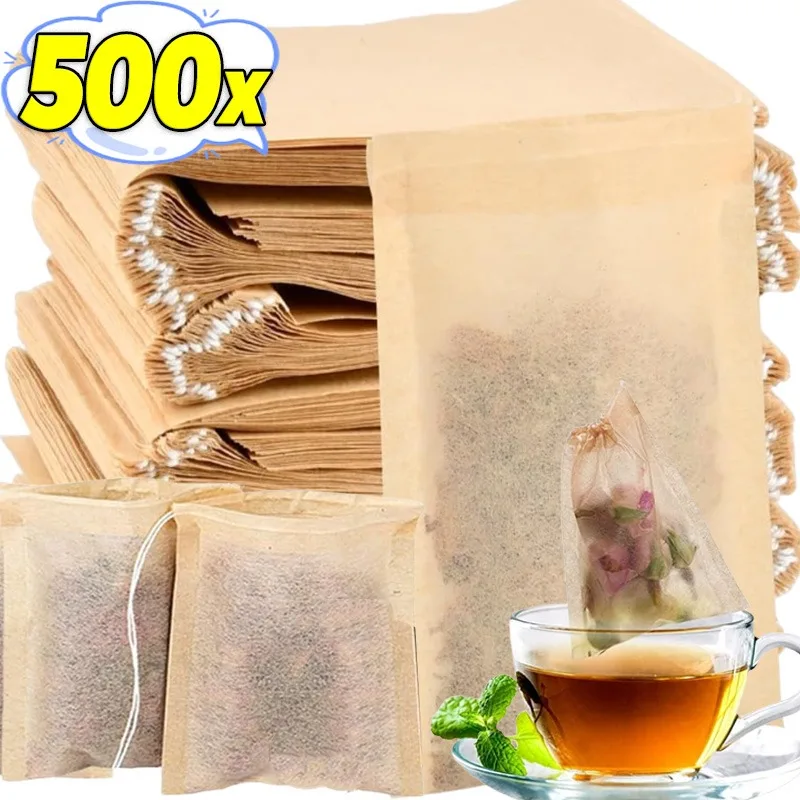 Disposable Bags Drawstring Coffee Filter Paper Bag Empty Loose Tea Infuser Sachets Kitchen Teabag For Spice Drinkware_voghion.com