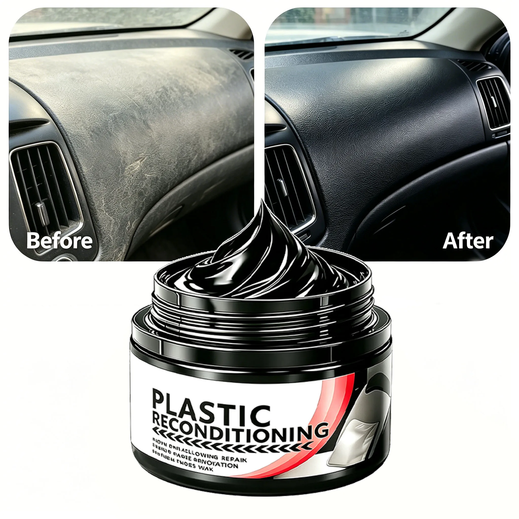 Kit di riparazione per pelle auto, agente per il restauro della plastica, riparazione di graffi e scolorimenti per sedili, volanti, cruscotti, paraurti e parafanghi - Image 6