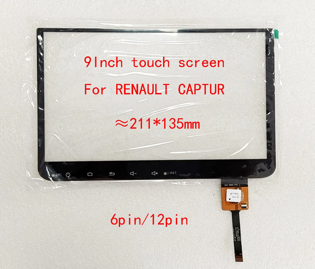 Touch Screen Sensor Digitalizador para Renault Captur Hc1140 Hc-16gt911 Zcc4163-9