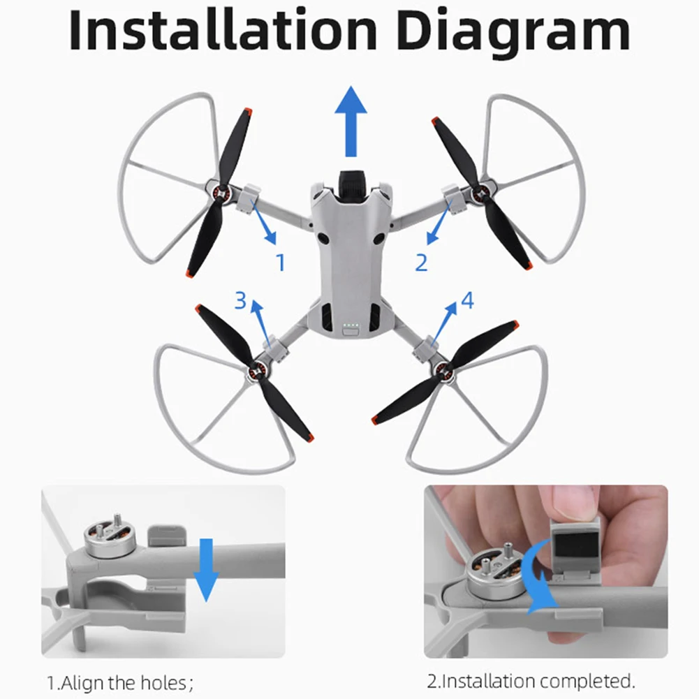 Propeller Guard Quick-Release Propeller Guard Ring Prop Blade Protectors Drone Accessories For DJI Mini 4 Pro Drones