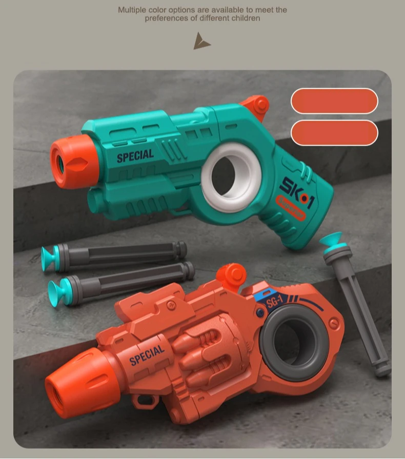 Revolver Fidget Launcher Mit Saugnapfpfeilen Und Fidget Spinner_voghion.com