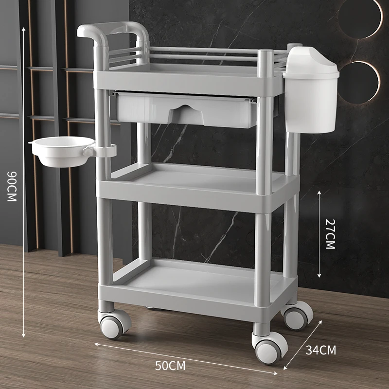 Organizer Cart with Wheels Trolley Professional Pedicure Furniture Cosmetic Trolley Manicure Organizer Wheels Business Beauty