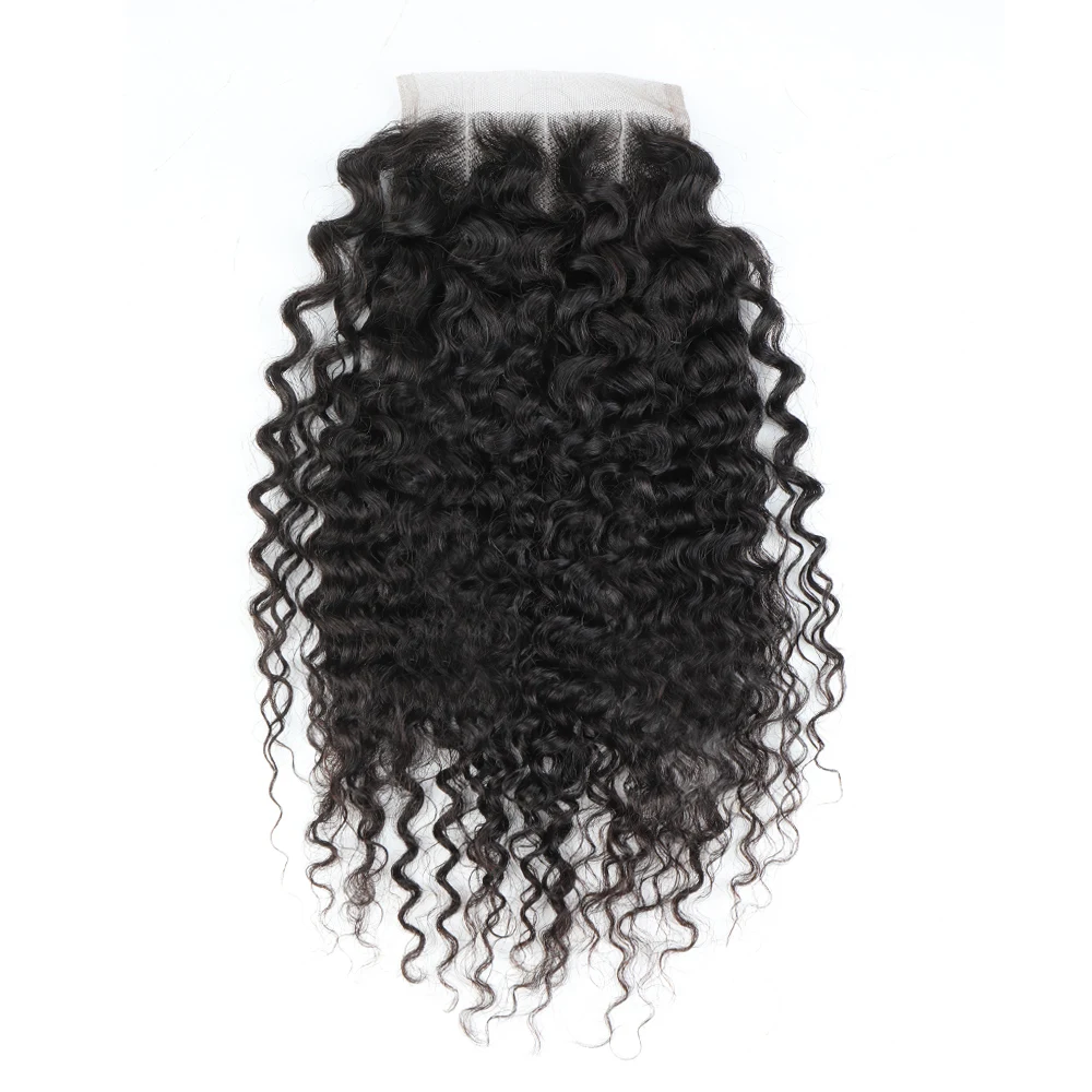 Pixie Curls Human Hair Closure Brazilian Remy Hair 4x4 Lace Closure Only Swiss Lace Front Human Curl Weaves 10 To 16 Inch
