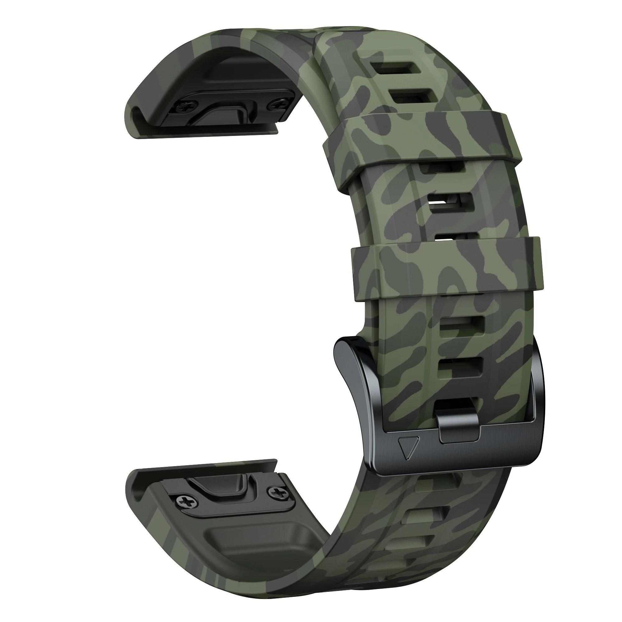 Tactical Camo Silicone QuickFit Watch Band - Premium Replacement Strap 22mm & 26mm