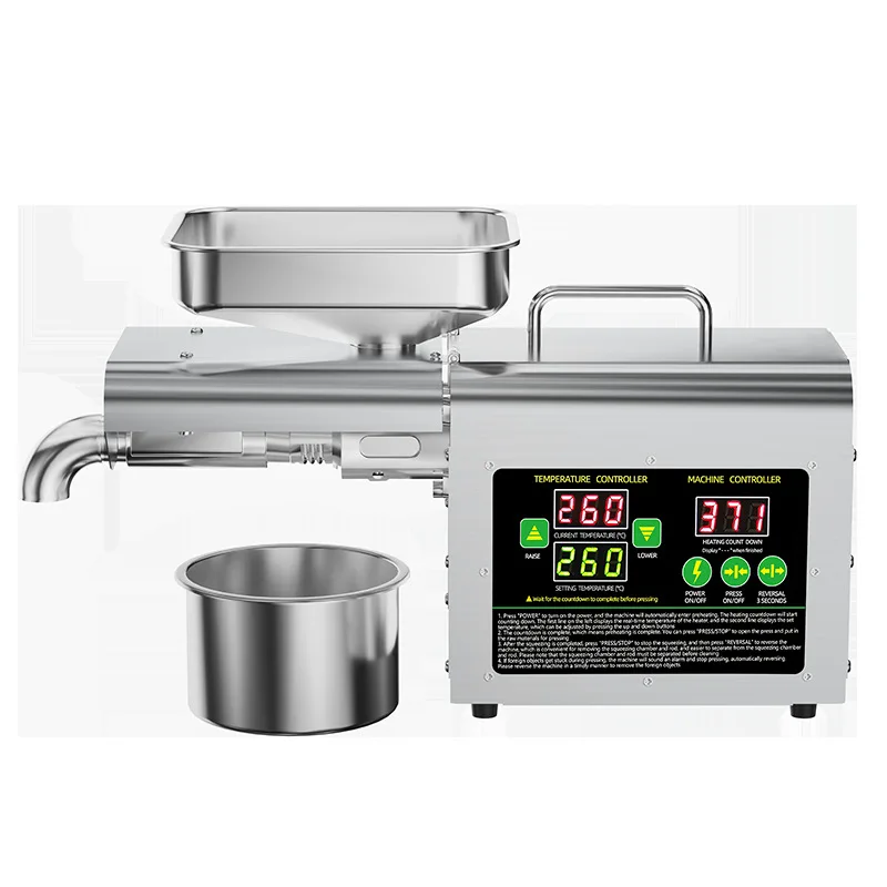 New Large-Screen Temperature-Regulating Automatic Home Intelligent Oil Press Small And Medium-Sized Commercial Cold And Hot Oil
