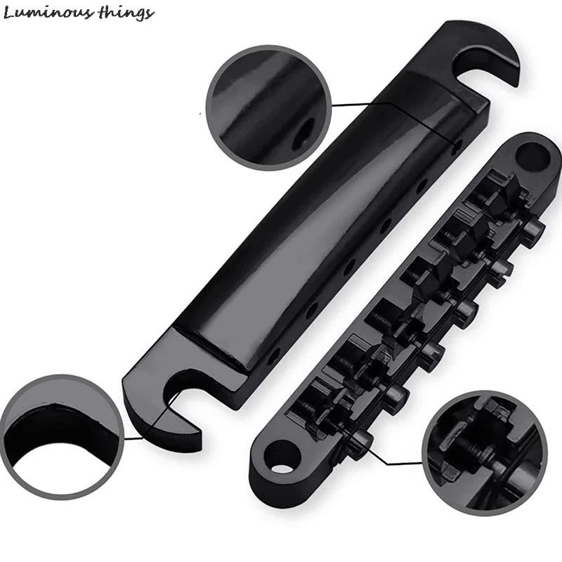 

Комплект струнных штифтов с гитарным мостом, комплект с гвоздиками, Верхняя Нижняя струнная перемычка, подходит для электрогитары Les Paul Sg, 1 комплект