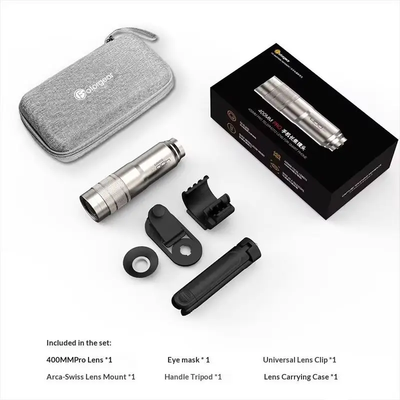 Nuovo Fotorgear 400mm Pro Obiettivo Super Teleobiettivo per Cellulare 8X Senza Vignettatura Convertitore Teleobiettivo per iPhone Xiaomi Vivo Huawei - Image 2