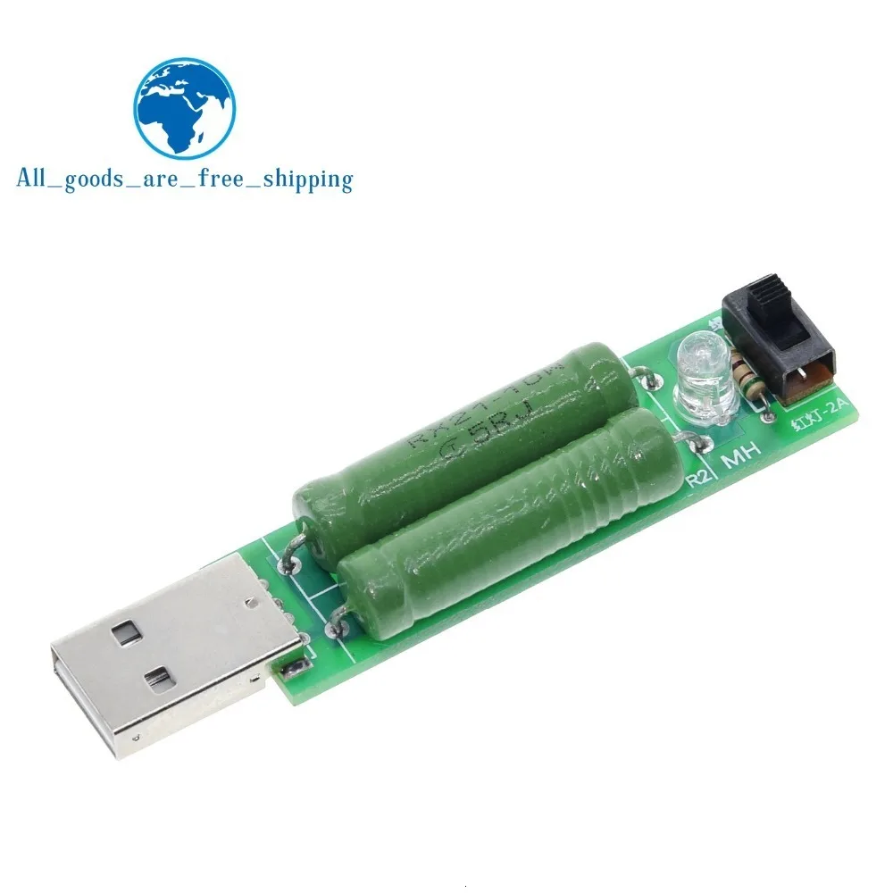 USB-Anschluss Mini Entladewiderstand Digitaler Strom- und Spannungsmesser Tester 2A/1A Mit Schalter 1A Grüne LED / 2A Rote LED – Detail 4
