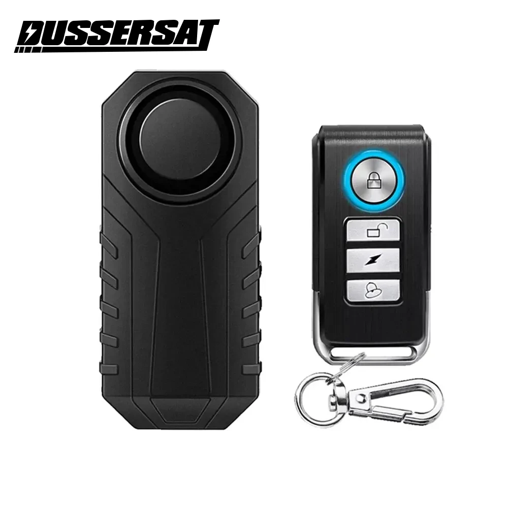 High dB Anti-Theft Bicycle Motorcycle Alarm Wireless Vibration Sensor Waterproof Electric Bike Alarm with Remote Control