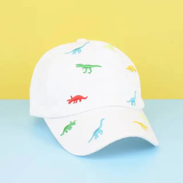Kids Baseball Cap Dinosaur Embroidery Children Girls Boys Sun Hat Spring Summer Outdoor Adjustable Visor Baby Cap 4