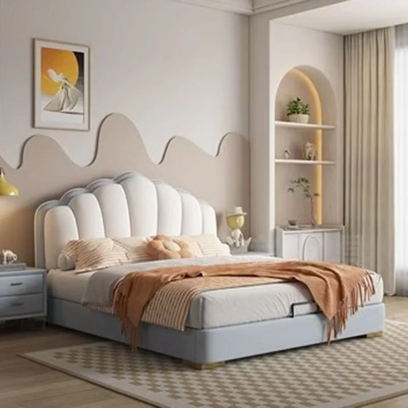 

Queen Kids European Double Bed Royal Wood King Modern Frame Double Bed Girl Sleeping Cama Matrimonio Furniture For Bedroom