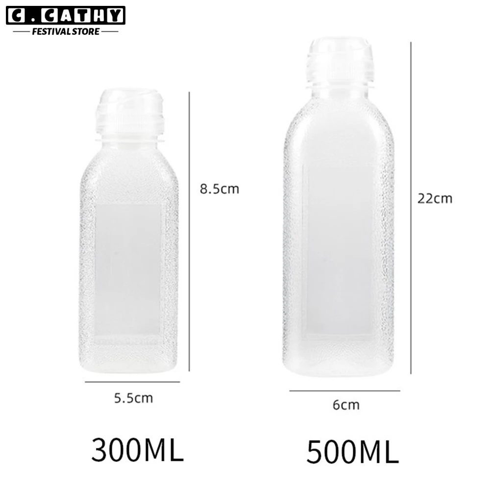 300/500ml Oil Bottle Transparent Olive Oil Pot Soy Sauce Leak-Proof Kitchen Cooking Household Camping BBQ Tools