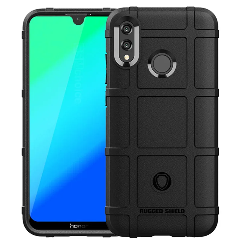 

Anti-Slip Grid Armor Shield Case for Honor 10 Lite Shockproof Silicone Cases for Huawei honor10 lite 10lite Matte Soft Cover