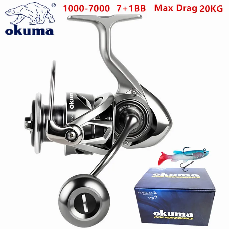 Okuma Non Reversing Fishing Scroll Metal Wheel 20KG Drag 7+1BB High Performance 1000-7000 – Detail 2