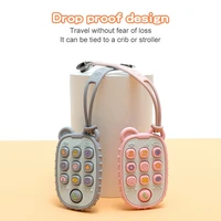 Baby BPA Free Silicone Teether Toys Bear Mobile Phone Remote Control Shape Teether Kids Sensory Soothing Toys for Babies Gifts 2
