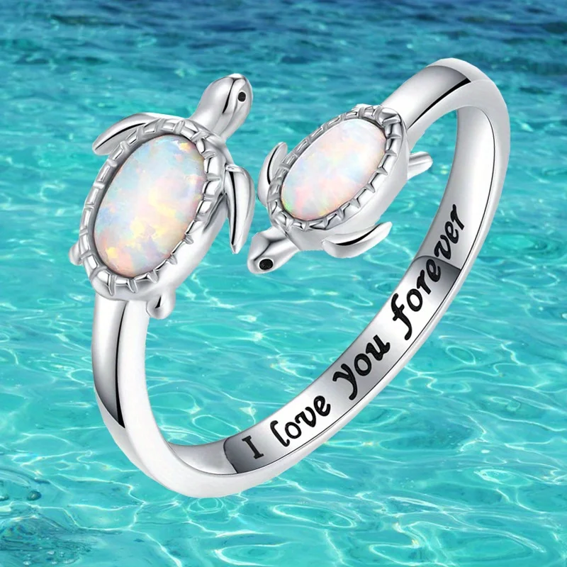 Turtle Open Ring Unique & Elegant Design Perfect Decorative Accessory & Gift for Holidays Birthdays Parties finger rings,jewelry rings,ring jewelry