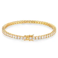 Factory Price D VVS1 Moissanite Tennis Bracelet 925 Sterling Silver Single Row Classics with GRA Bracelets for Women Man Jewelry