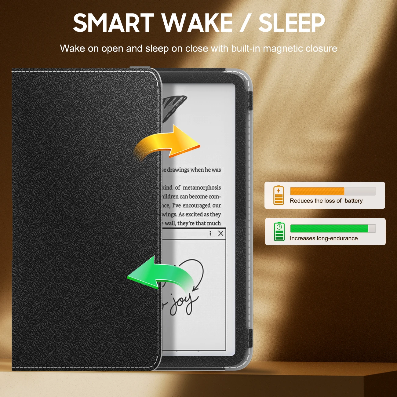 Moko Case para 10.2 Kindle Scribe 1st Geração 2023 Lançamento Case de Capa de Escudo do Plutônio Fino com Auto-wake Dormir para Kindle Scribe - Imagem 5