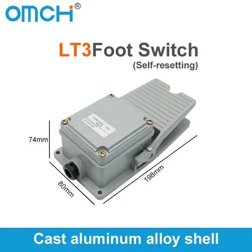 OMCH Foot Switch TFS201 Foot Switch LT4 Pedal Switch with Cable EKW-5A- B machine control switches - Image 15