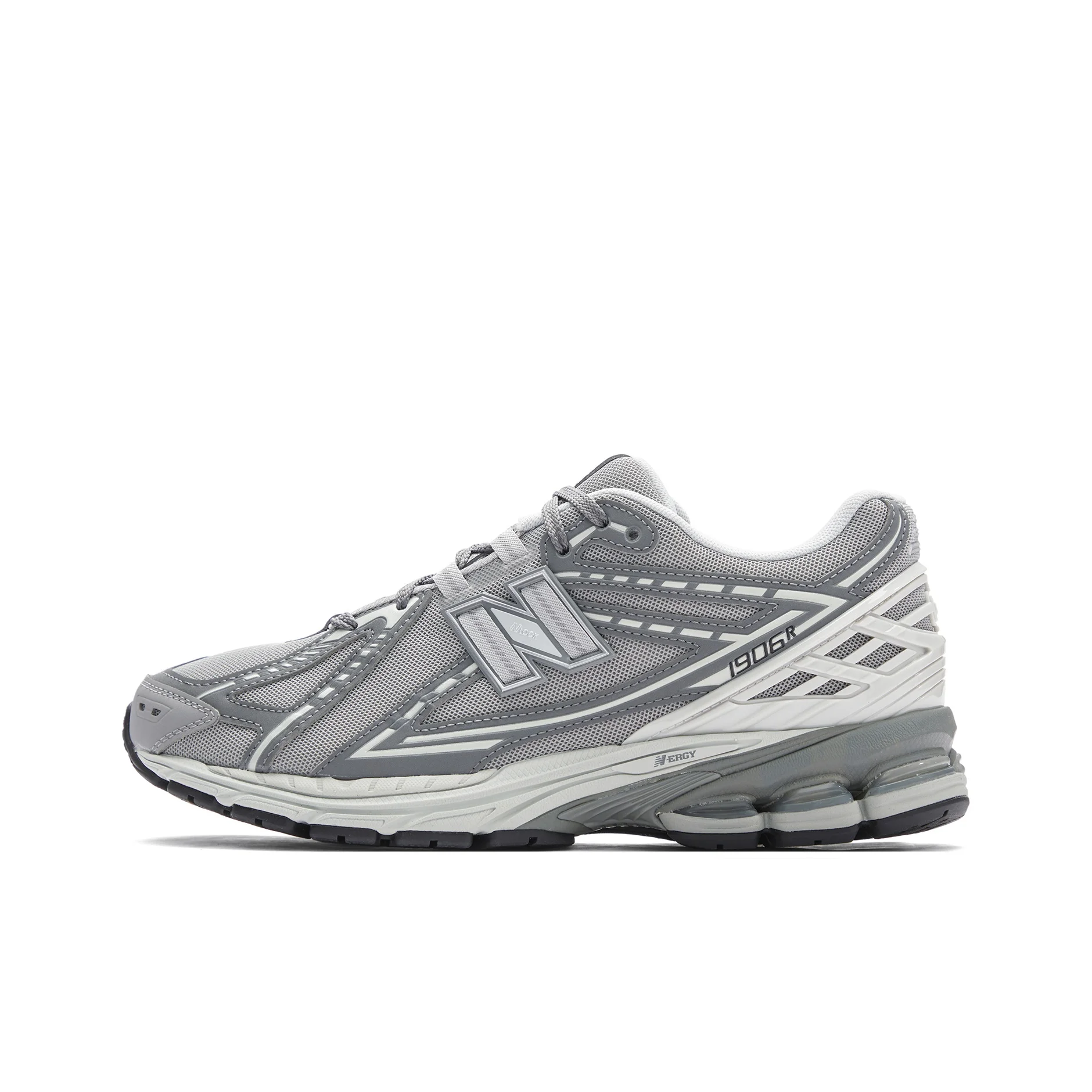 New Balance NB 1906R - Tênis de corrida casuais de corte baixo para homens e mulheres, cor cinza prateado.