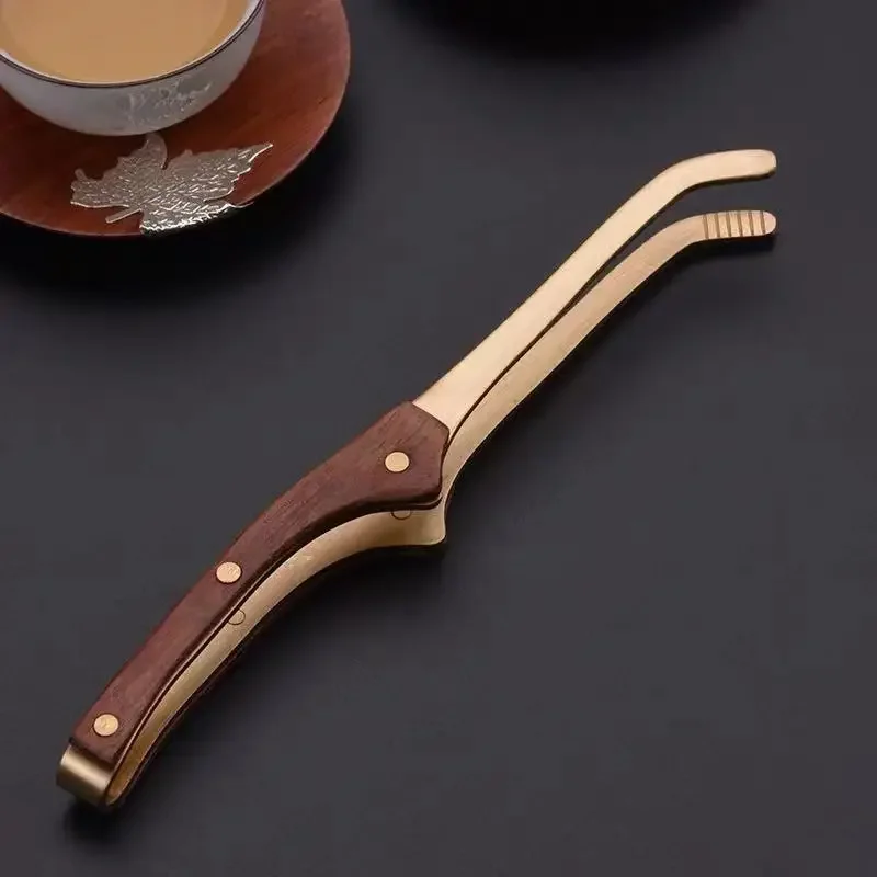 Stainless Steel BBQ Tongs Wood Handle Barbecue Food Tong Kitchen Outdoor BBQ Clips Barbecue Clip Clamp Kitchen Accessories
