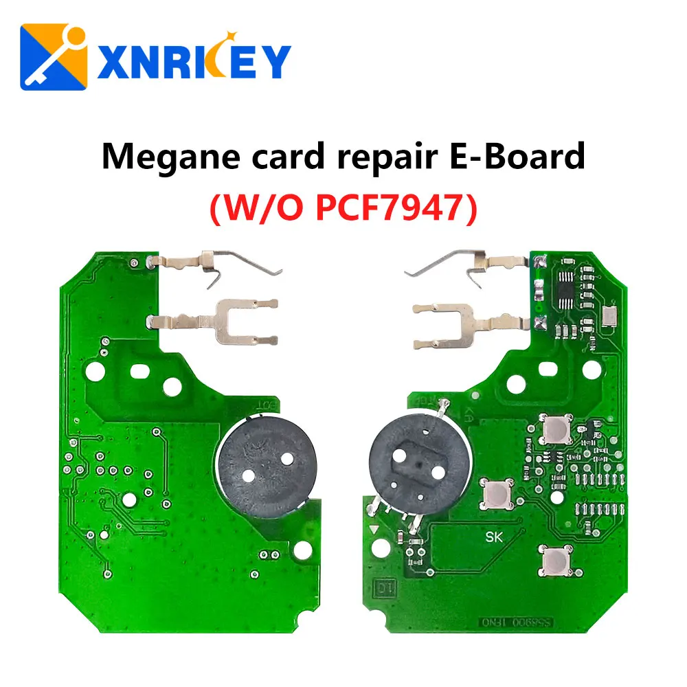 XNRKEY 3 Button Electronic PCB Repair Set Without PCF7947 Chip for Renault Megane Card Remote Car Key