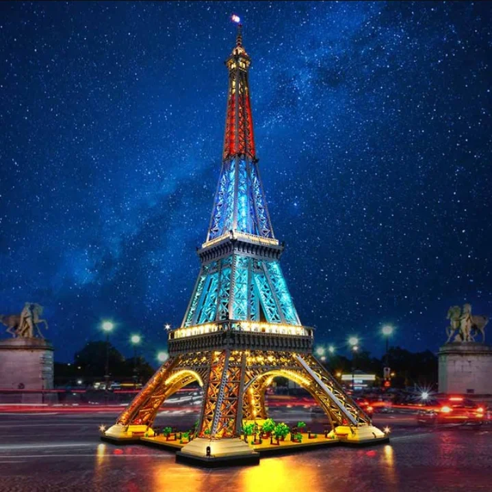 

In-Stock New 1.5M Eiffel Tower 10307 10001pcs PARIS Tower Architecture Model Building Block Light Kit Adult Children Toy Gift