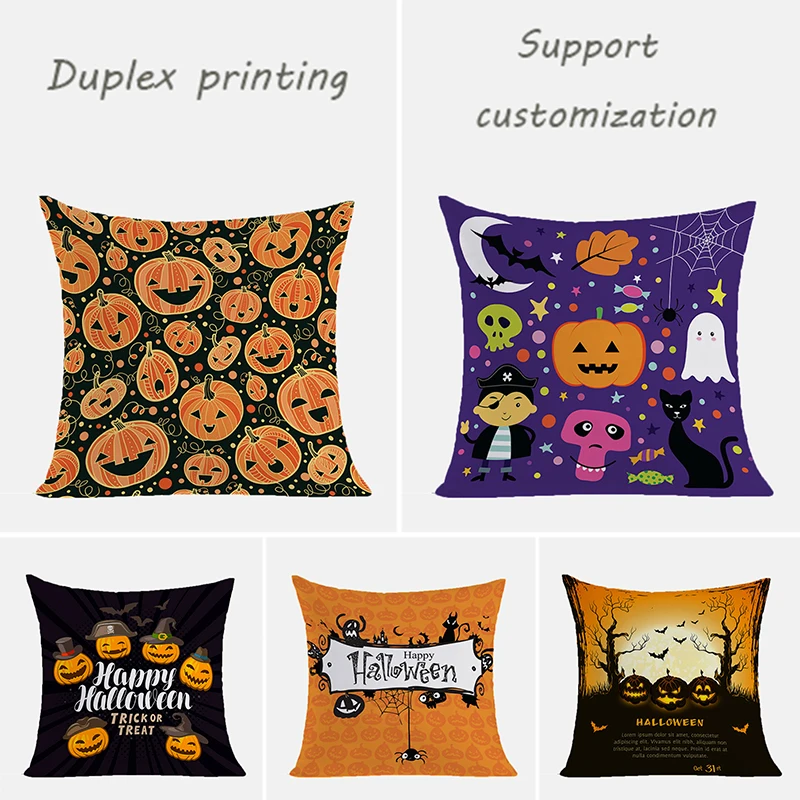 

Throw Pillow Covers Decorative Sofa Cushions Halloween Cushion Cover Duplex Printing Pillowcase 40x40 Pillows 45*45 Pillowcases