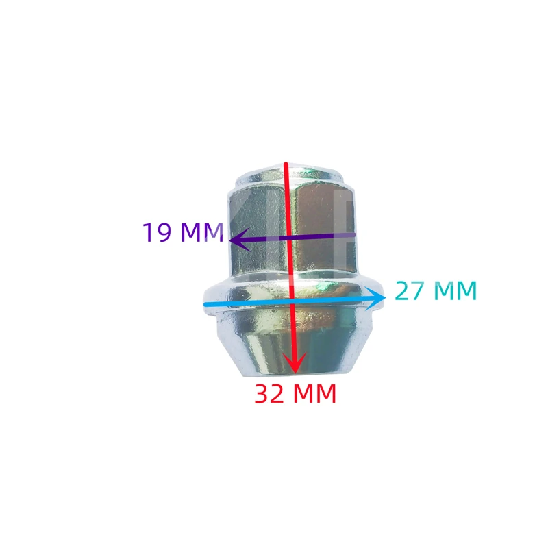 M12*1.5 Wheel Hub Nut 1 PCS For FORD B-MAX GRAND C-MAX ECOSPORT FIESTA FOCUS KUGA MONDEO RANGER TOURNEO CONNECT COURIER