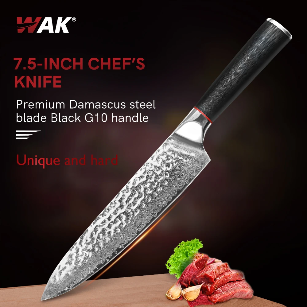 WAK-cuchillo de deshuesar de 6 pulgadas, 67 capas de acero damasco,  cuchillos de cocina, remaches de ciruela, mango de sándalo amarillo,  herramientas de corte de cocina - AliExpress