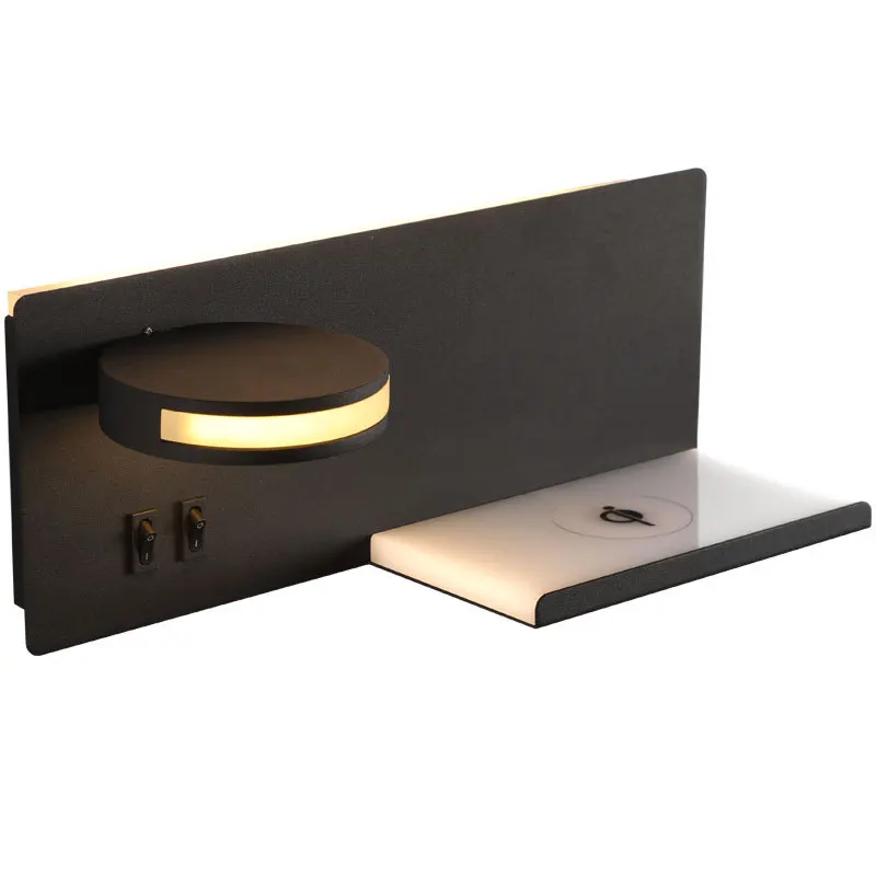 Wall lamp LED Wireless Charging USB wall light modern sconces with switch light indoor lighting home decor living room bedroom