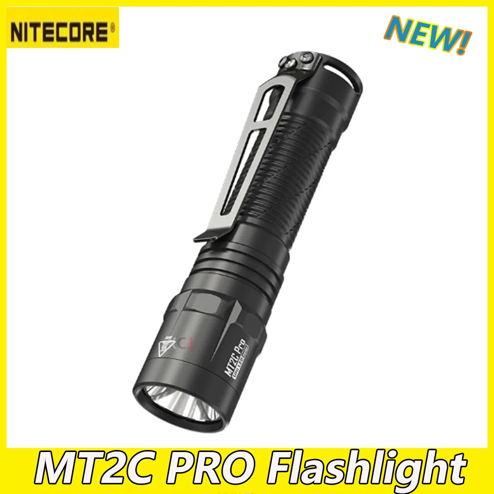 Nitecore MT2C 프로 컴팩트 전술 손전등, UHi20 LED 조명, 1800 루멘 NL1836R 충전식 배터리 포함