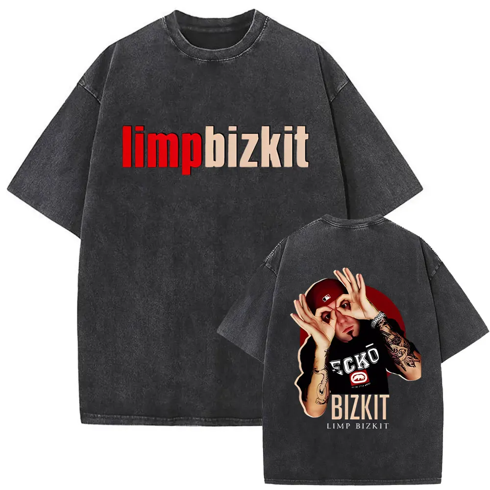 Washed Vintage Rock Band Limp Bizkit T-shirt Men Women