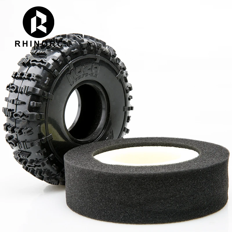 Set De 4 Neumáticos De Goma Suave 48mm Para RC Crawler 1/24 – Axial SCX24 90081 – Insertos De Espuma – Fácil Instalación