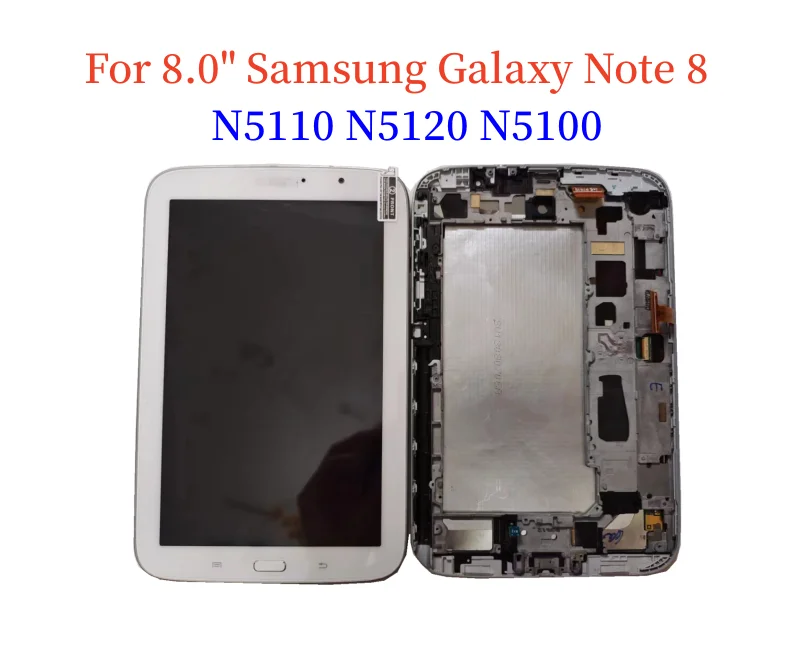 Per 8.0 "Samsung Galaxy Note 8 Gt-N5110 N5120 N5100 Display Lcd + Touch Screen Digitizer Assembly Per Display N5100 Con Cornice