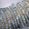Labradorite loose beads roundelle faceted 3/4/6/8/10mm nature  for making jewelry  38cm FPPJ wholesale 4
