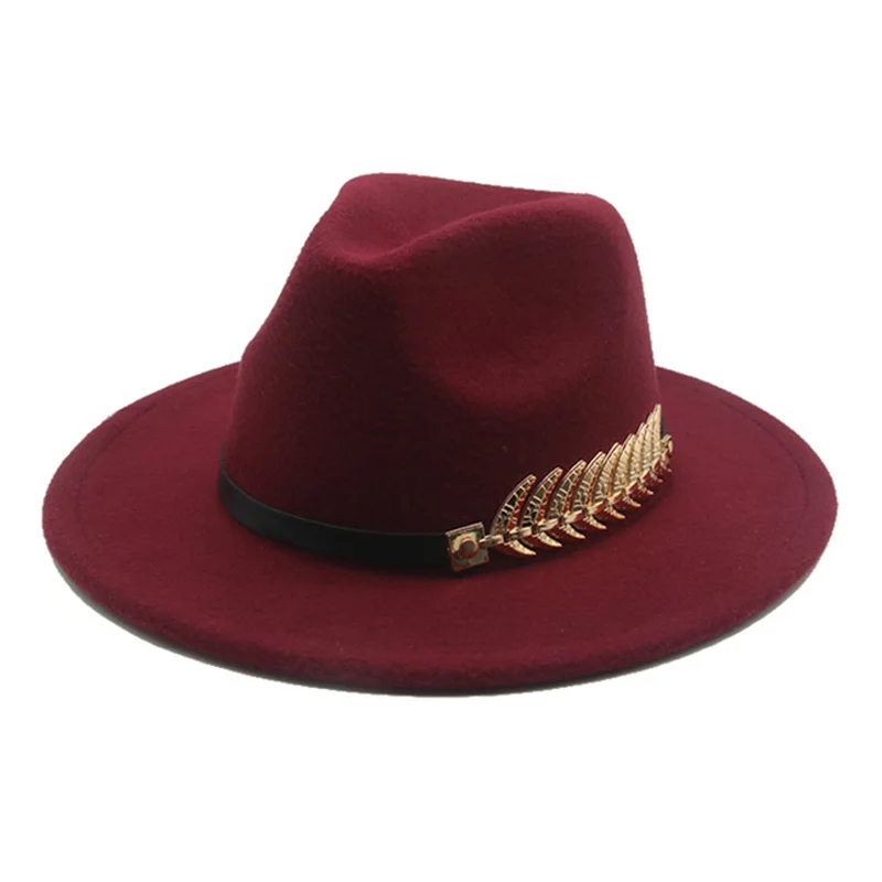 fedoras Hat Hats for Women Winter Women's Hat Fedoras Felted Caps Men Women Solid Band Casual Panama Male Caps Fedora Sombreros De Mujer pink fedora