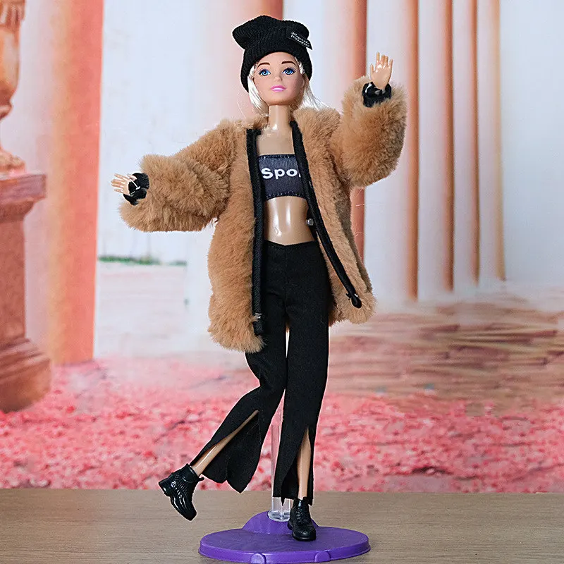 New 30cm Doll Full Set 11 Joints Movable Doll with Clothes Suit Girls Play House Dress Up Toy 5
