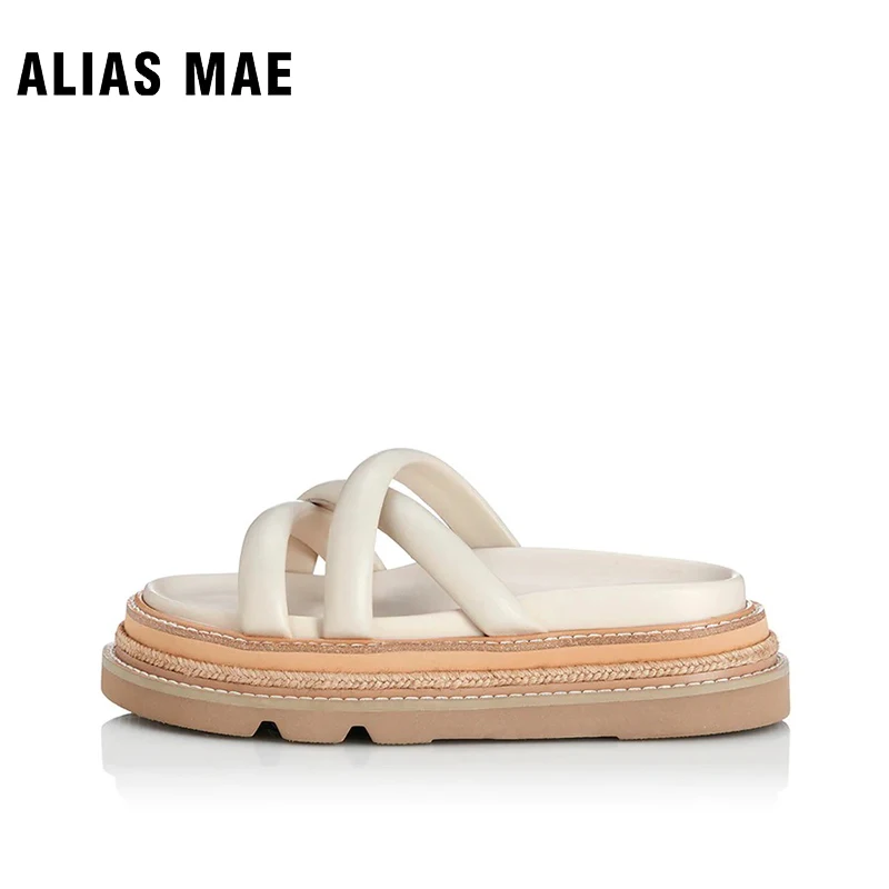 ALIAS MAE VERITY Classic Beach Outwear Summer Women's 2023 Top Designer High Quality Genuine Leather Durable Slippers 2020 penuta flip flop slippers genuine leather summer beach shoes women new designer square toe runway slides high quality t0042