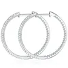 Follow Cloud Full Enternity Moissanite 0.86CT Hoop Earrings for Women Sparkling Lab Diamond Earrings 925 Sterling Silver Jewelry 2