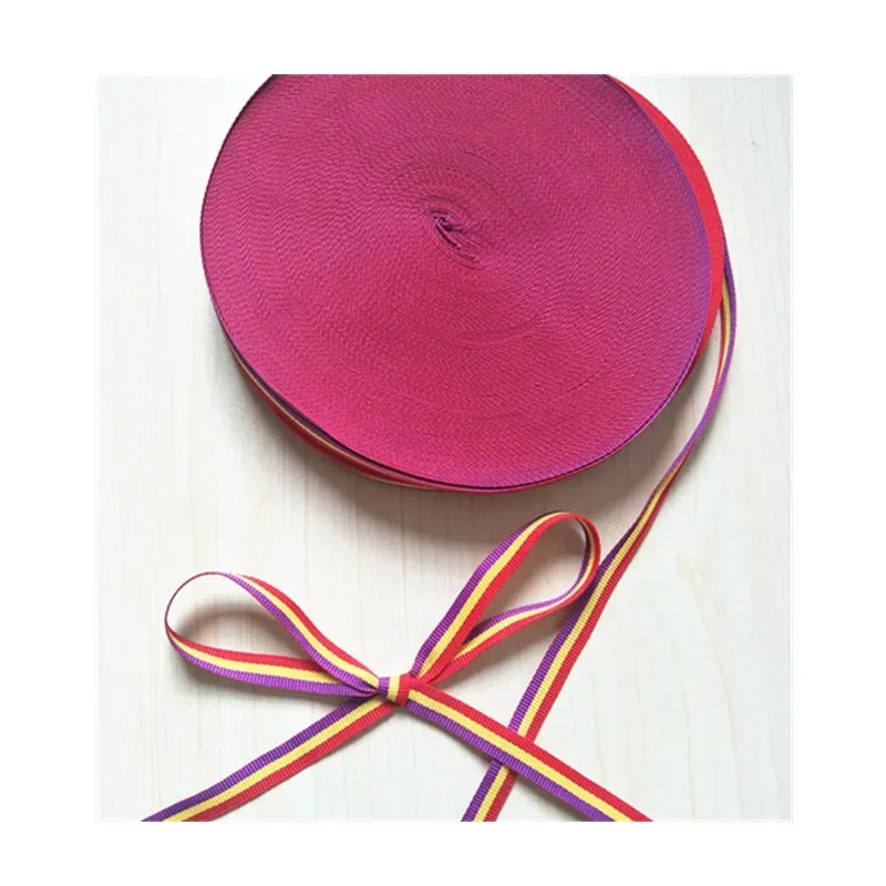 Grosgrain Ribbon Polyester Stripe Decorative 3/8" 10yard For Bracelet Hair Butterfly Flag Republic