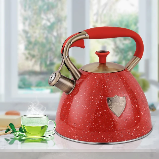 HausRoland Goodful Whistling Tea Kettle Stove Top Stainless Steel Whistle Tea  Water Pot With Zinc Alloy