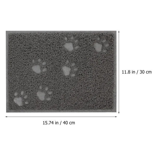 2Pcs Litter Box Mat Cat Mat PVC Non-Slip Pet Litter Pad Easy Wash Functional Design for Home Cat Owners Convenient Use 4