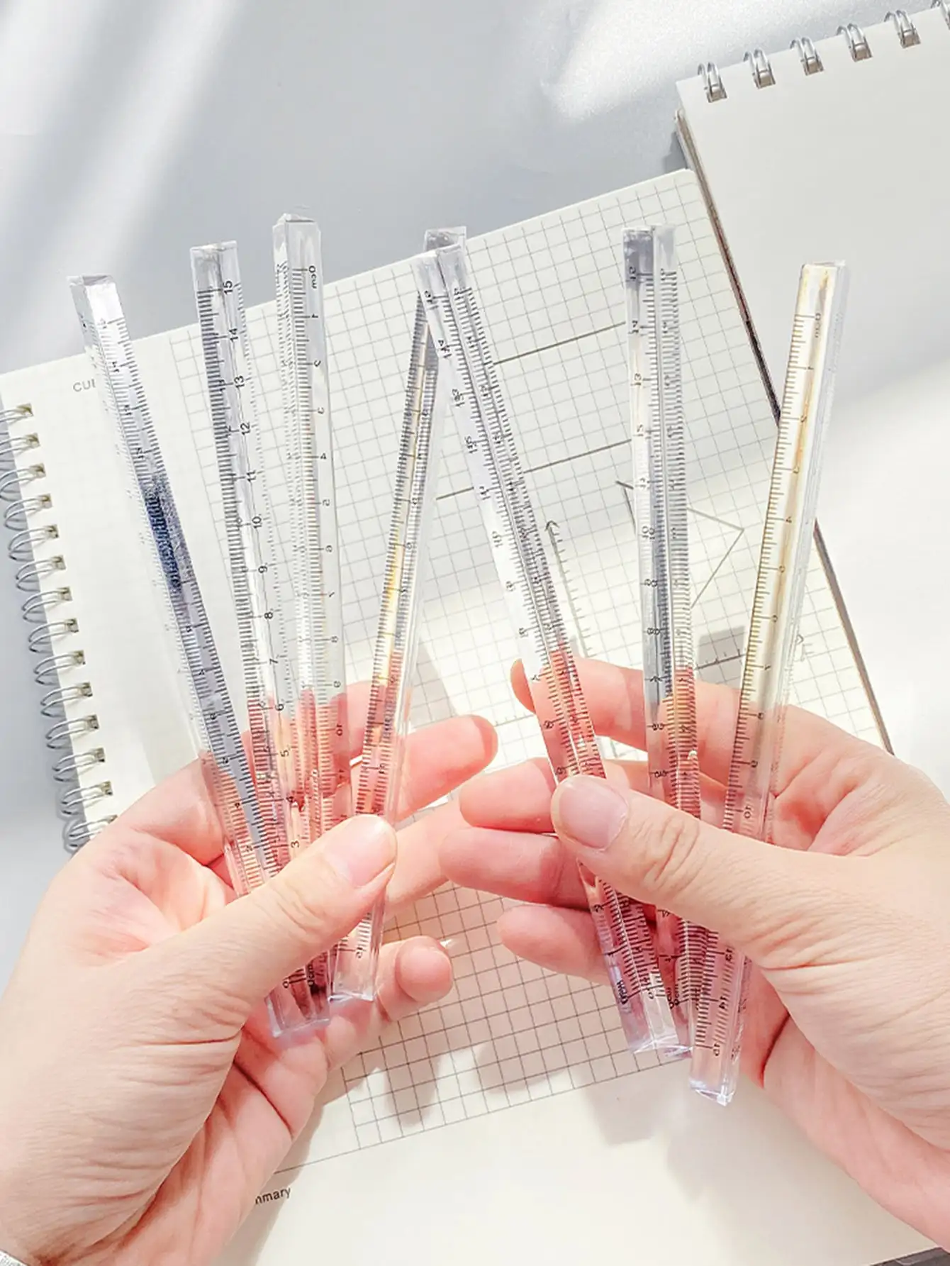 Triangle ruler transparent multi-function for DIY drawing