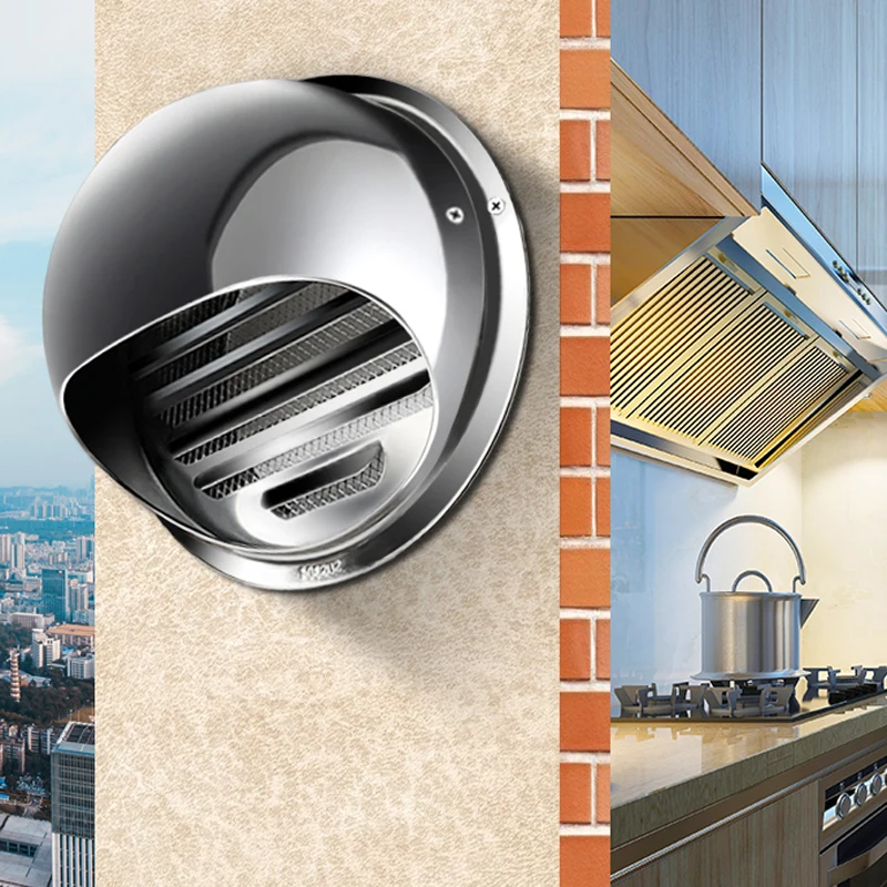 Stainless Steel Wall Ceiling Air Vent Ducting Ventilation Exhaust Grille Cover Outlet Heating Cooling Waterproof Vents Cap air vent grille ventilation grille air vent cover ducting ventilation cover