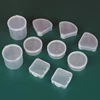 Mini Plastic Box Rectangle Round Sector Box Translucent Box Storage Box Dustproof Strong Jewelry Storage Case Container 4