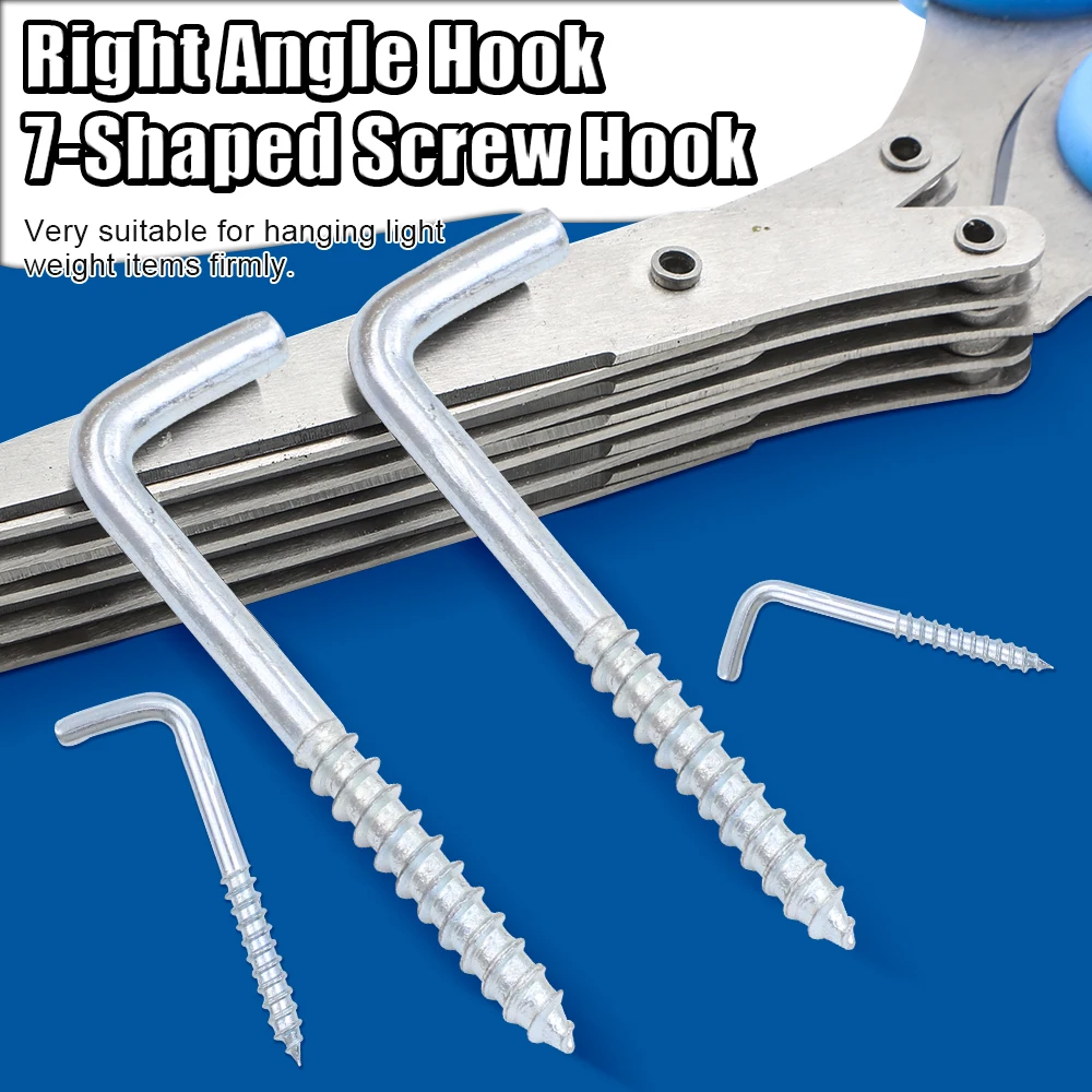 IDEALSV 100 Pcs 304 Stainless Steel Screw Hooks 5/8 Inch Small Hook Screw-in ... | UK - View #12