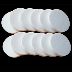 10PCS Soft Cosmetic Powder Puff Set for Makeup Application and Face Cleansing (White Round)