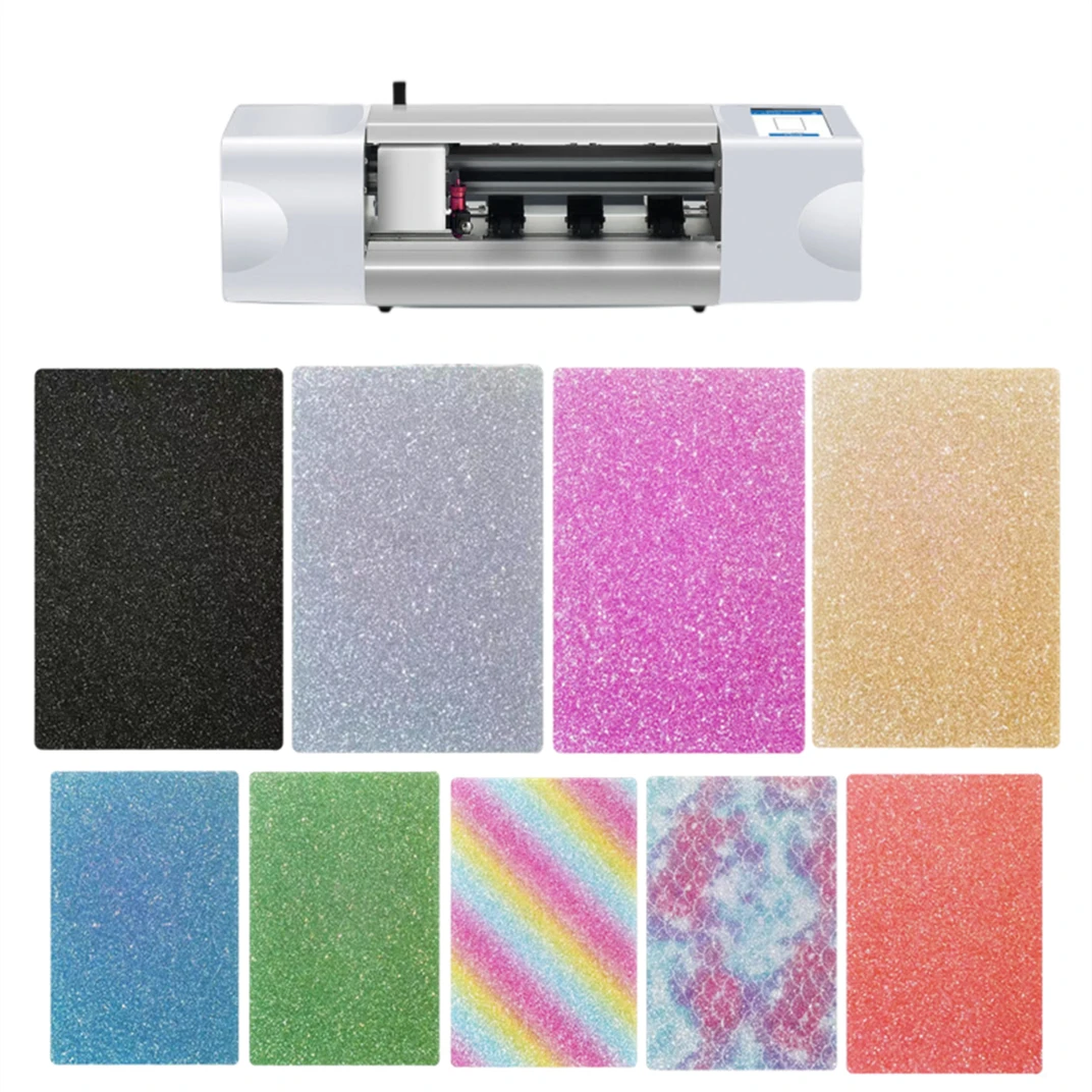 50pcs Luxury Glitter Bling Phone Stickers For iPhone Universal Decorative Film For Blade Cutting Machine Film Rear Back Sticker