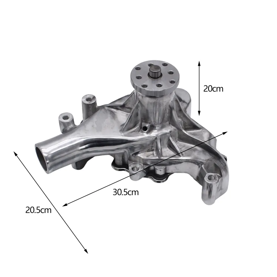 Bomba De Agua Cromada De Alto Flujo Para Chevy Pequeño Bloque 283-400 – Larga Duración – Aluminio